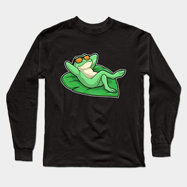 Frog on Leaf Long Sleeve T-Shirt by Markus Schnabel